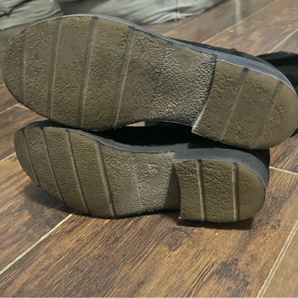 Progetto Quid Made in Italy Black Suede Fleece Lined Cuffed Knee High Boots 37 - Picture 6 of 6